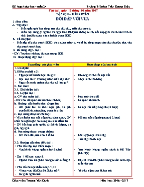 Kế hoạch dạy học tuần 24 lớp 3 - Năm học 2016-2017 - Trương Văn Oanh